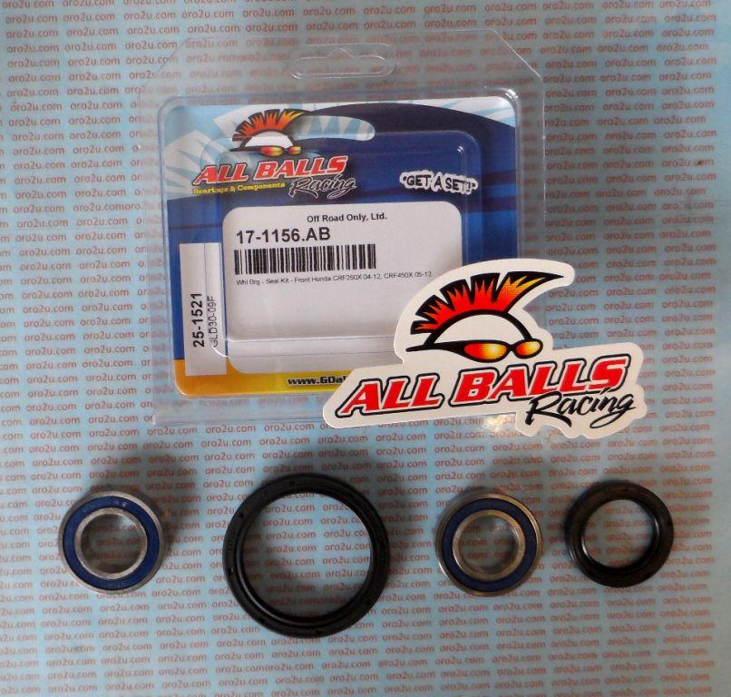 WHEEL BEARING KIT FRONT 04-17 HON CRF250/450, ALLBALLS 25-1521 DIRT thumbnail 2