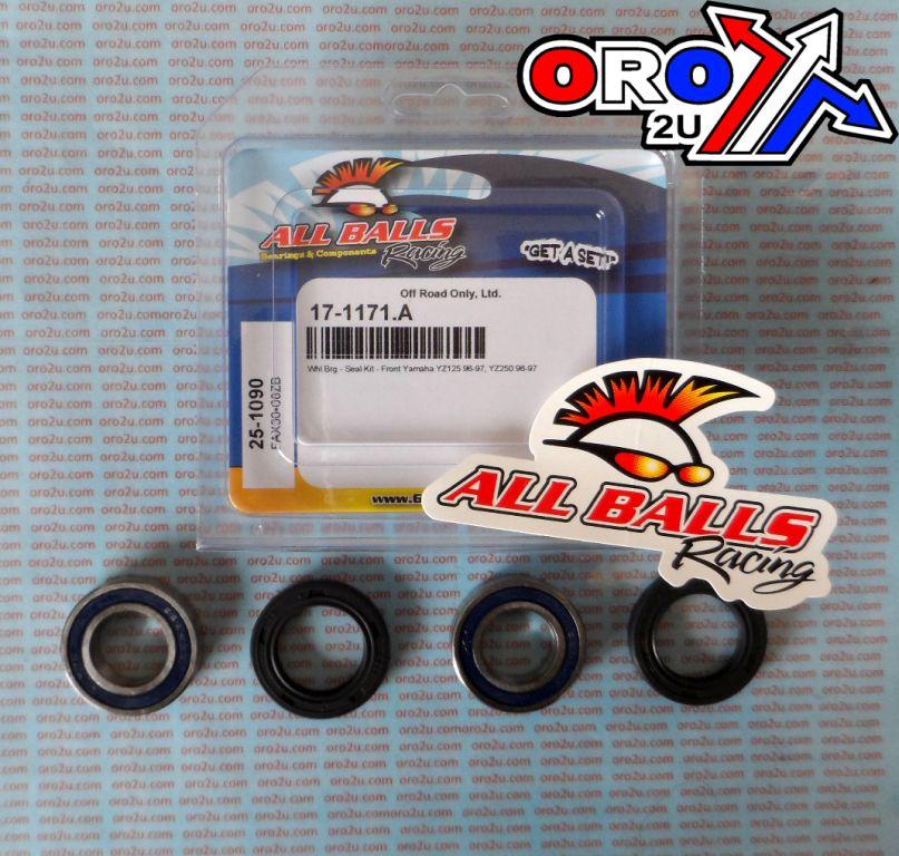 WHEEL BEARING KIT FRONT 96-97 YAM YZ125/250, ALLBALLS 25-1090 DIRT thumbnail 2
