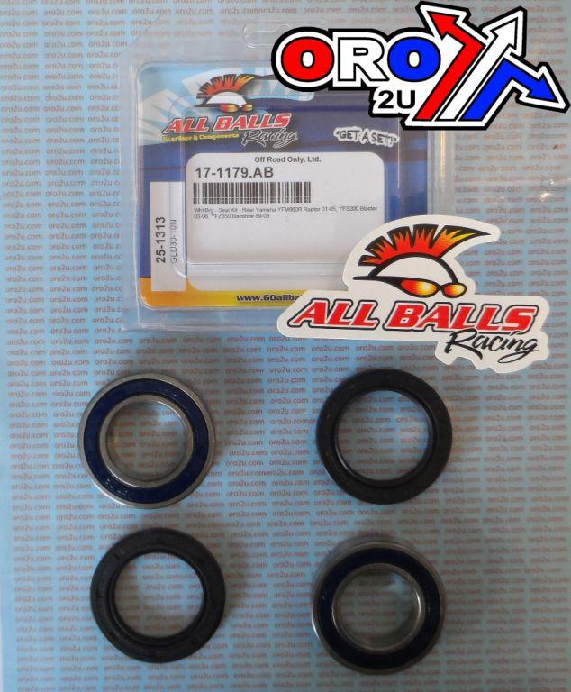 WHEEL BEARING KIT REAR 89-09 YAM YFM/YFS/YFZ, ALLBALLS 25-1313 ATV thumbnail 2