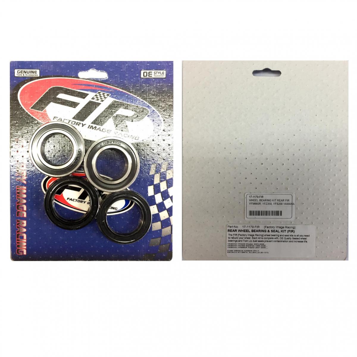 WHEEL BEARING KIT REAR FIR, YFM660R, YFZ350, YFS200 YAMAHA thumbnail 5