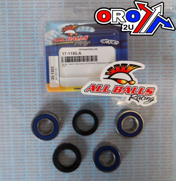 WHEEL BEARING KIT REAR 90-99 HON CR125/250/500, ALLBALLS 25-1202 DIRT thumbnail 2