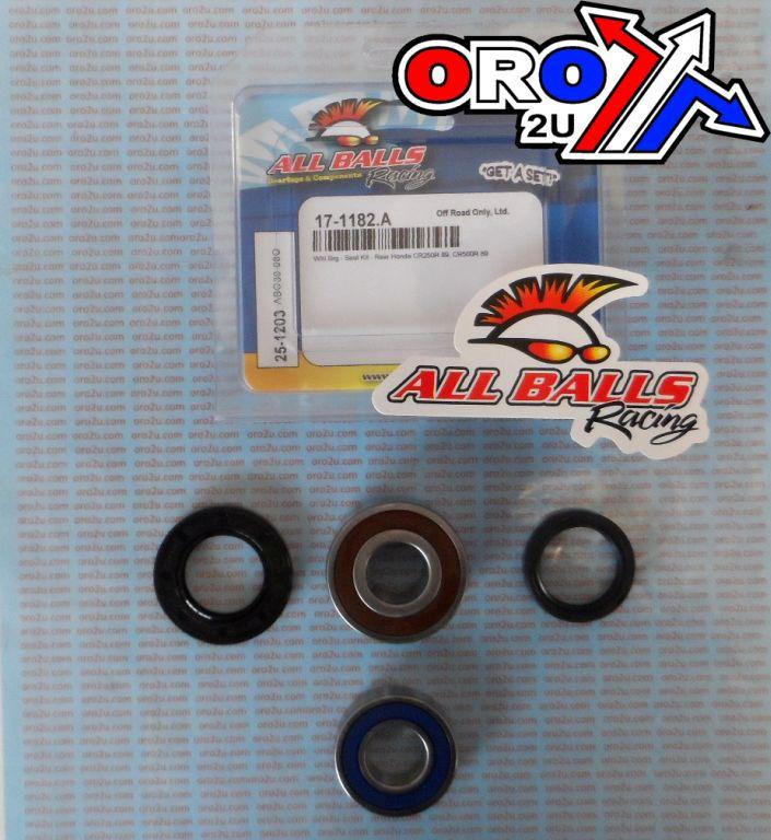 WHEEL BEARING KIT REAR 1989 HON CR250/500, ALLBALLS 25-1203 DIRT thumbnail 2