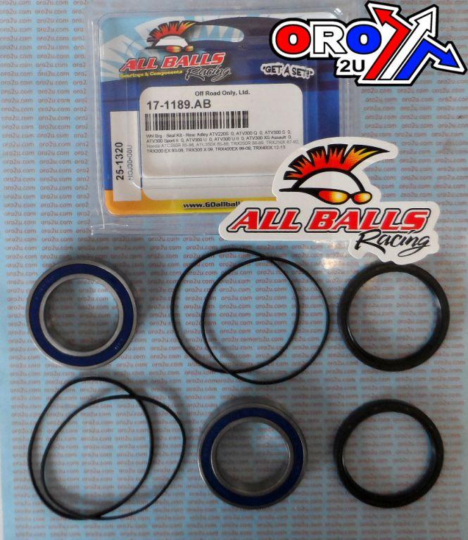 WHEEL BEARING KIT REAR 85-14 HON/ADLEY 220-400, ALLBALLS 25-1320 ATV thumbnail 2