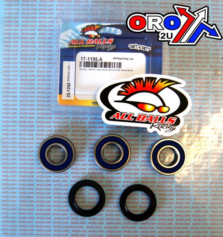 WHEEL BEARING KIT REAR 95-99 SUZ RM125/250, ALLBALLS 25-1243 DIRT thumbnail 2