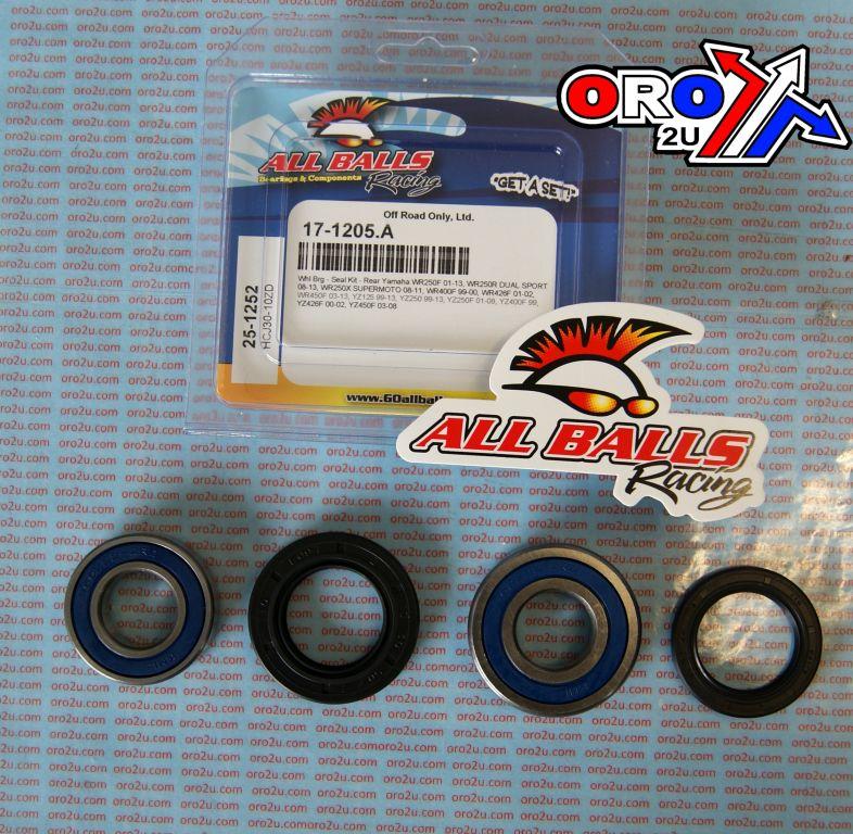 WHEEL BEARING KIT REAR 99-22 YAM WR/YZ 250-450, ALLBALLS 25-1252 DIRT thumbnail 2