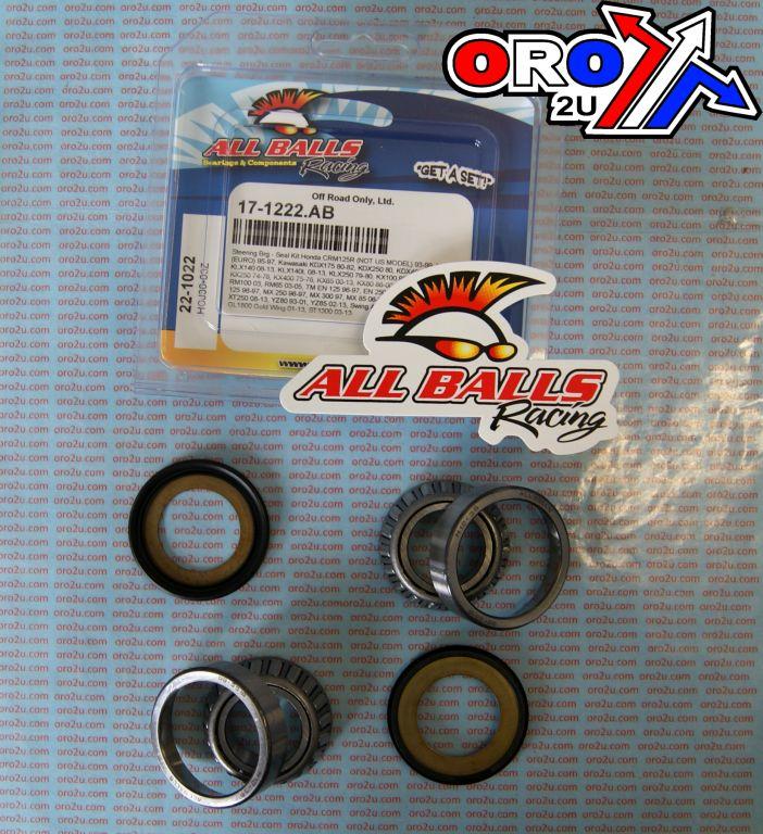 STEERING BEARING KIT ALLBALLS, ALLBALLS 22-1022 HON/KAW/SUZ/YAM thumbnail 2