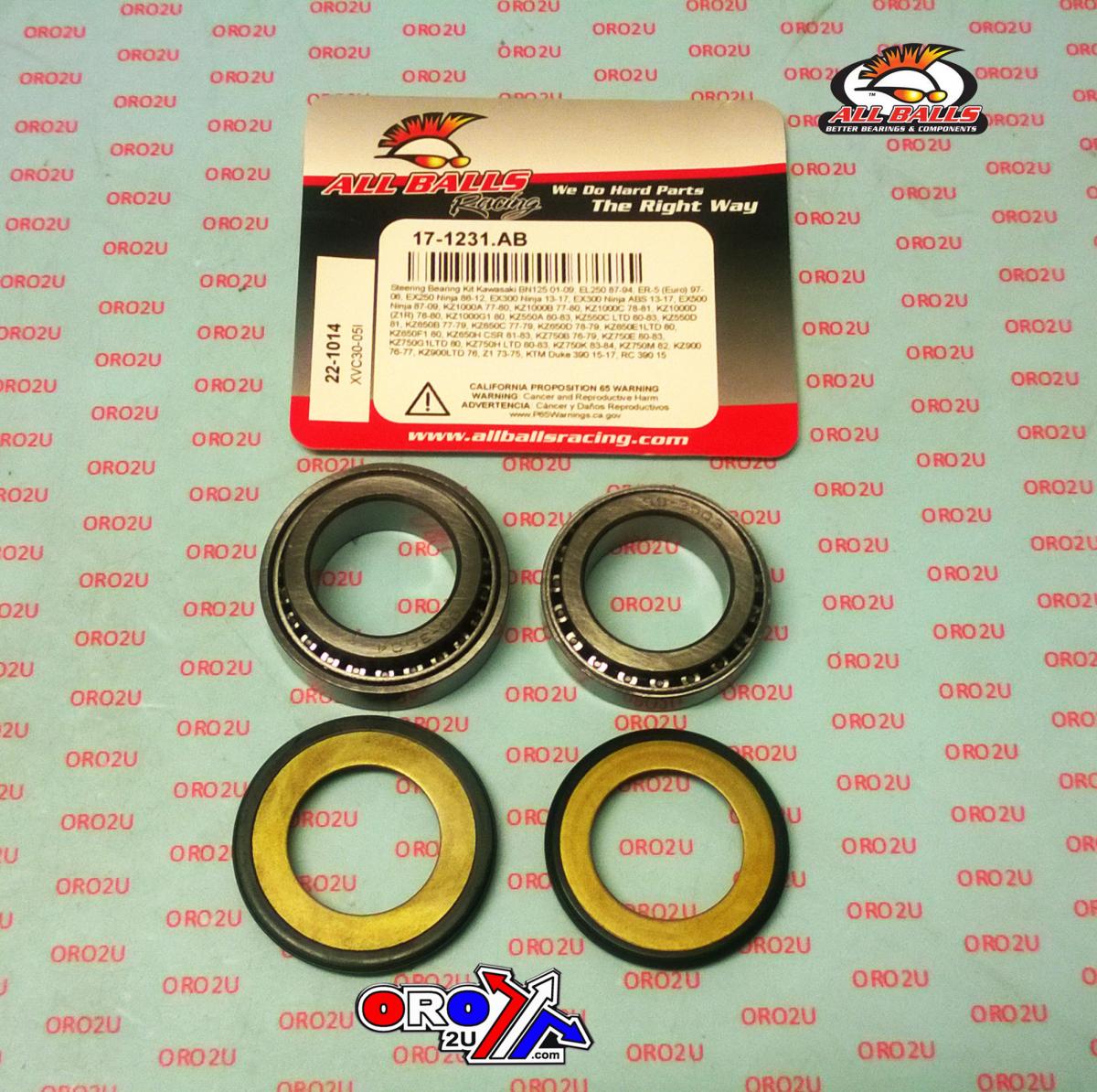 STEERING BEARING KIT ALLBALLS, ALLBALLS 22-1014 KAWASAKI thumbnail 2
