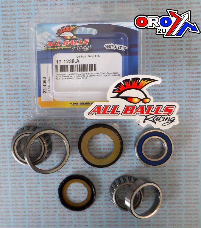 STEERING BEARING KIT ALLBALLS, ALLBALLS 22-1060 INDIAN thumbnail 2