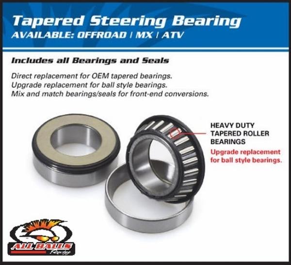 STEERING BEARING KIT ALLBALLS, ALLBALLS 22-1023 KAW/SUZ/TRI/YAM thumbnail 3