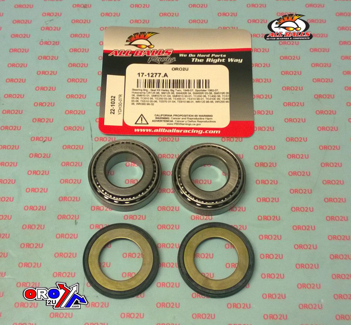 STEERING BEARING KIT ALLBALLS, ALLBALLS 22-1032 BUELL/HARLEY/HUSKY/VICTORY thumbnail 2