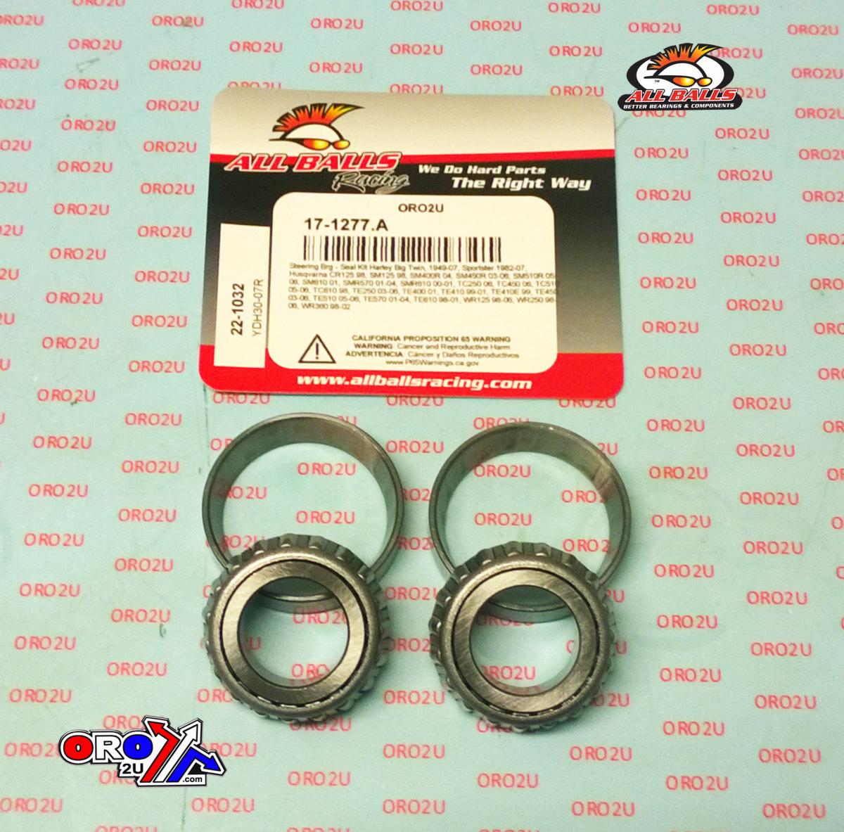 STEERING BEARING KIT ALLBALLS, ALLBALLS 22-1032 BUELL/HARLEY/HUSKY/VICTORY thumbnail 3