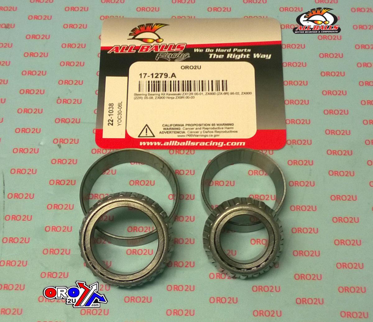 STEERING BEARING KIT ALLBALLS, ALLBALLS 22-1038 KAWASAKI thumbnail 2