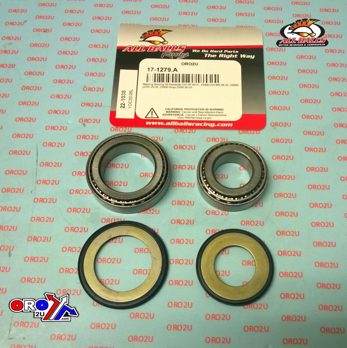 STEERING BEARING KIT ALLBALLS, ALLBALLS 22-1038 KAWASAKI thumbnail 3