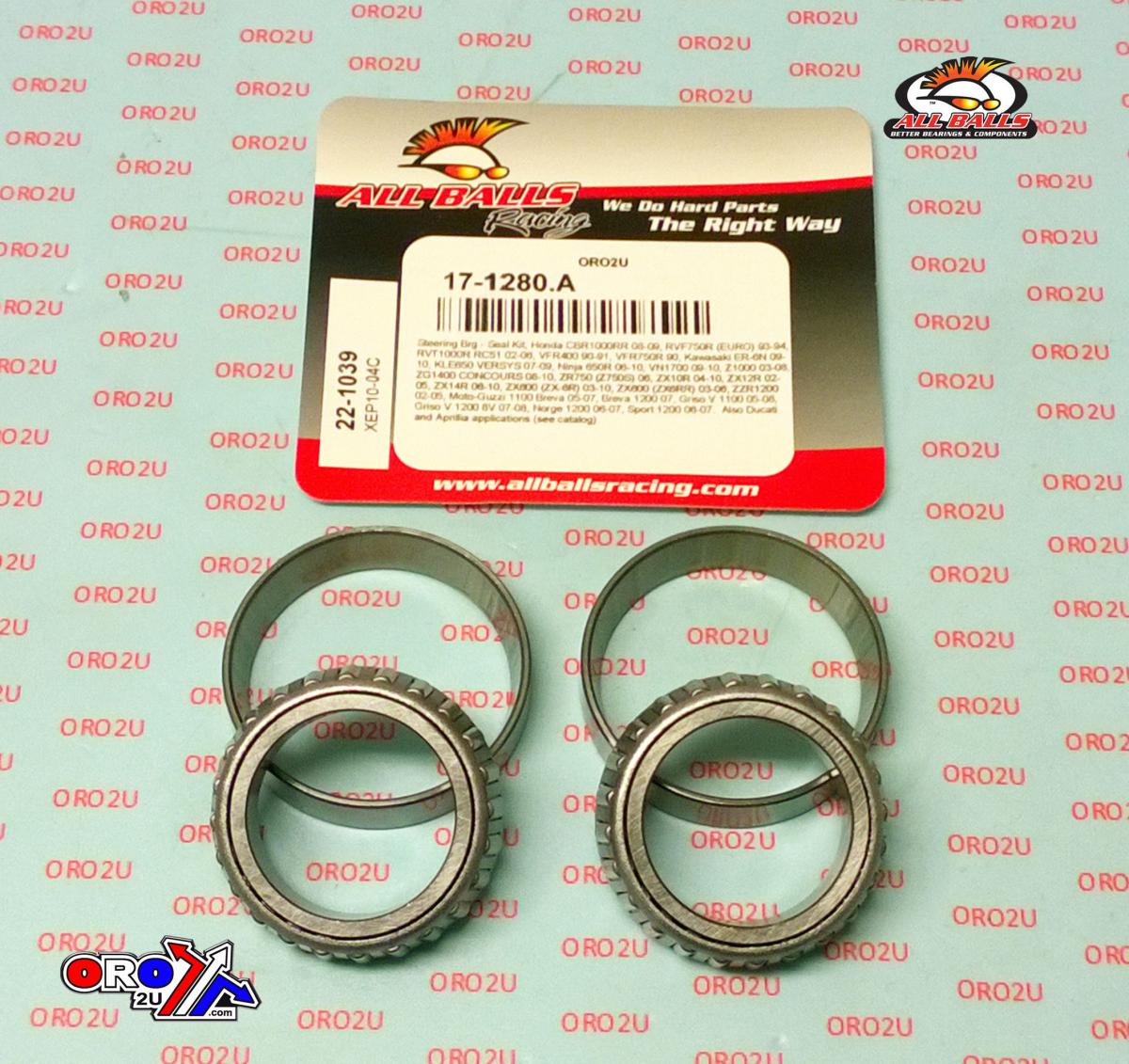 STEERING BEARING KIT ALLBALLS, ALLBALLS 22-1039 APRILIA/DUCATI/HON/KAW/GUZZI thumbnail 3