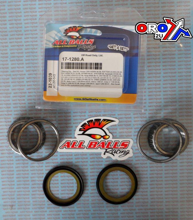 STEERING BEARING KIT ALLBALLS, ALLBALLS 22-1039 APRILIA/DUCATI/HON/KAW/GUZZI thumbnail 5