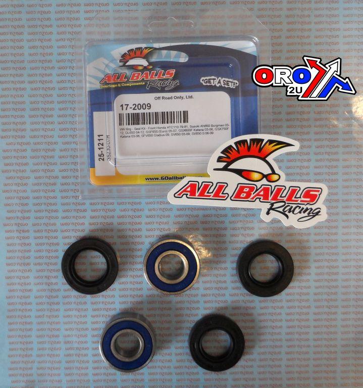 WHEEL BEARING KIT FRONT 79-21 HON ATC110/SUZ 650/750, ALLBALLS 25-1211 ROAD thumbnail 2
