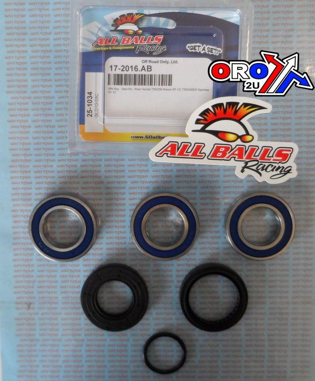 WHEEL BEARING KIT REAR 97-21 HONDA TRX250, ALLBALLS 25-1034 ATV thumbnail 2