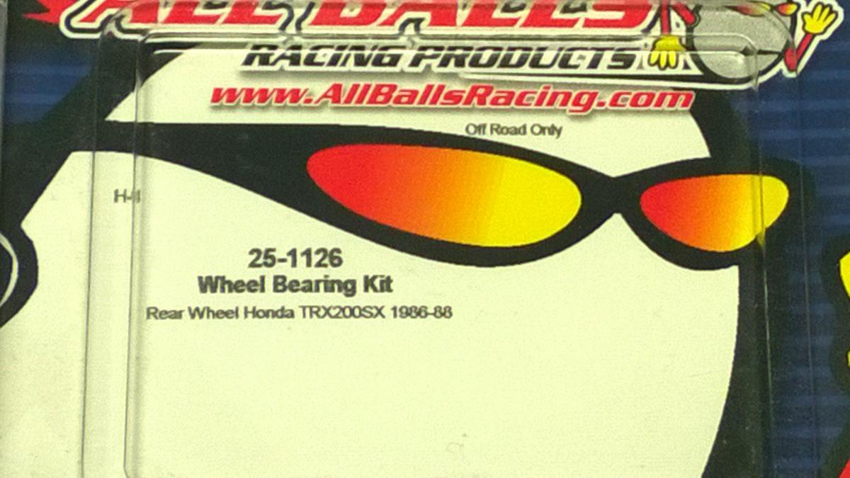 WHEEL BEARING KIT REAR 86-88 HON TRX200SX, ALLBALLS 25-1126 ATV thumbnail 3