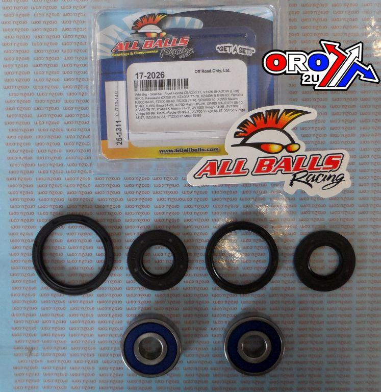 WHEEL BEARING KIT FRONT 73-22 HON/KAW/SUZ/YAM, ALLBALLS 25-1311 ROAD/DIRT thumbnail 2