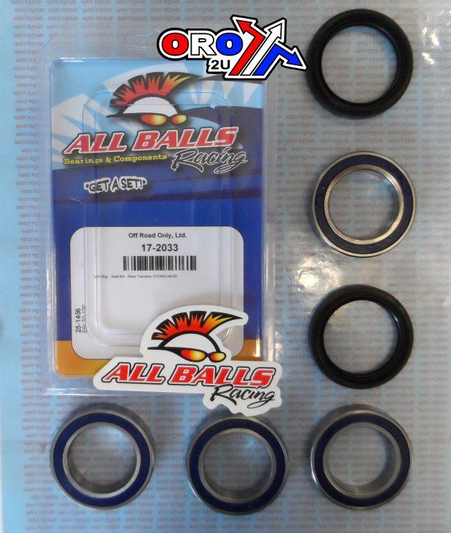 WHEEL BEARING KIT REAR 04-05 YAM YFZ450, ALLBALLS 25-1456 ATV thumbnail 2