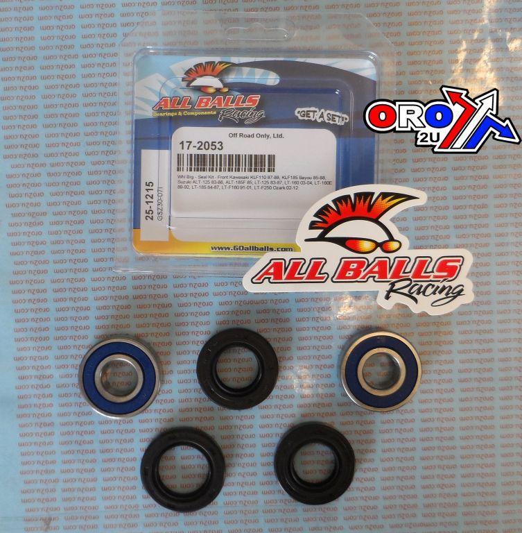 WHEEL BEARING KIT FRONT 83-14 KAW KLF/SUZ LT 110-250, ALLBALLS 25-1215 ATV thumbnail 2