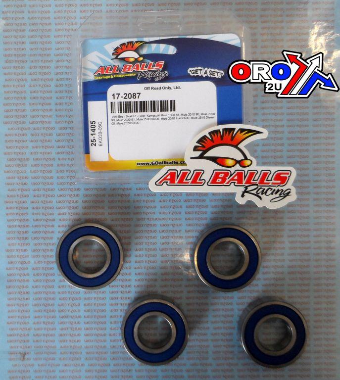 WHEEL BEARING & SEAL KIT REAR 88-21 HARLEY/KAW MULE, ALLBALLS 25-1405 ROAD/ATV thumbnail 2