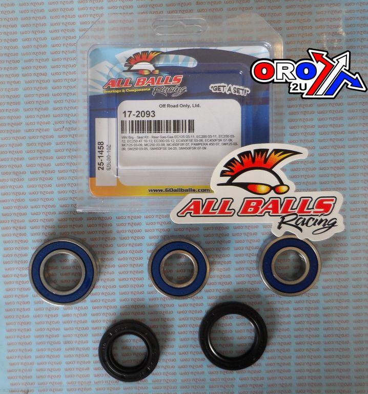 WHEEL BEARING KIT REAR 03-21 GAS GAS/RIEJU, ALLBALLS 25-1458 DIRT thumbnail 2