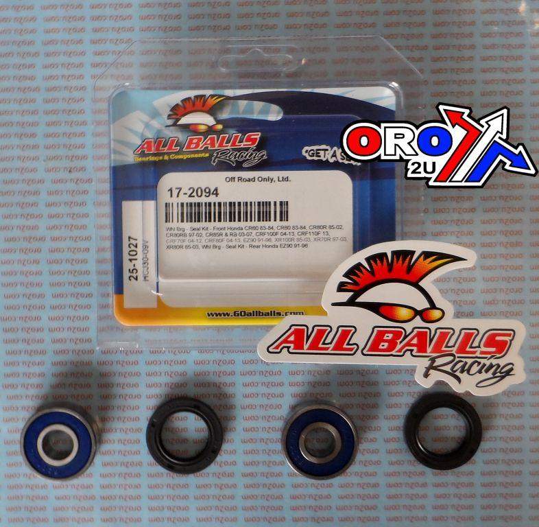 WHEEL BEARING KIT FRONT & REAR 83-22 HON 60-125, ALLBALLS 25-1027 ROAD/DIRT thumbnail 2