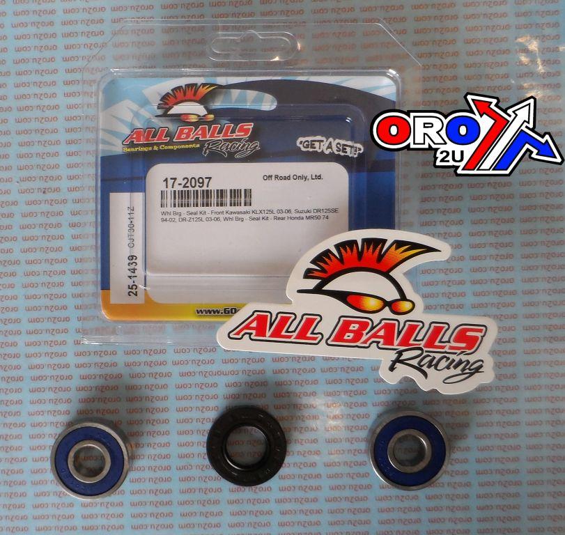 WHEEL BEARING KIT FRONT & REAR 74-21 KAW/SUZ/HON 50-125, ALLBALLS 25-1439 ROAD/DIRT thumbnail 2
