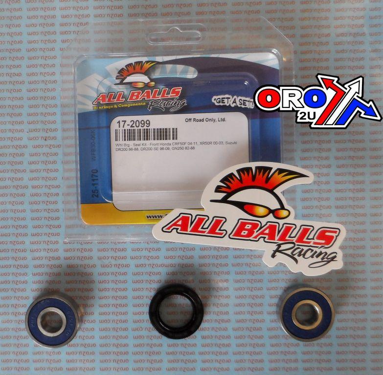 WHEEL BEARING KIT FRONT 82-22 HON/SUZ, ALLBALLS 25-1170 DIRT/ROAD thumbnail 2