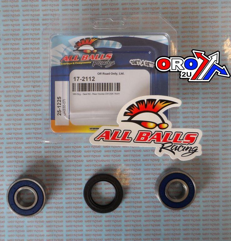 WHEEL BEARING KIT REAR 79-81 HON CR125R, ALLBALLS 25-1225 DIRT thumbnail 2