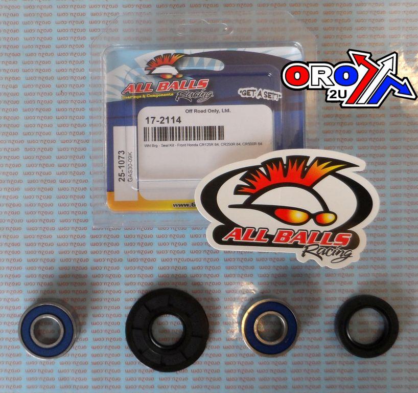 WHEEL BEARING KIT FRONT 1984 HON CR 125-500, ALLBALLS 25-1073 DIRT thumbnail 2