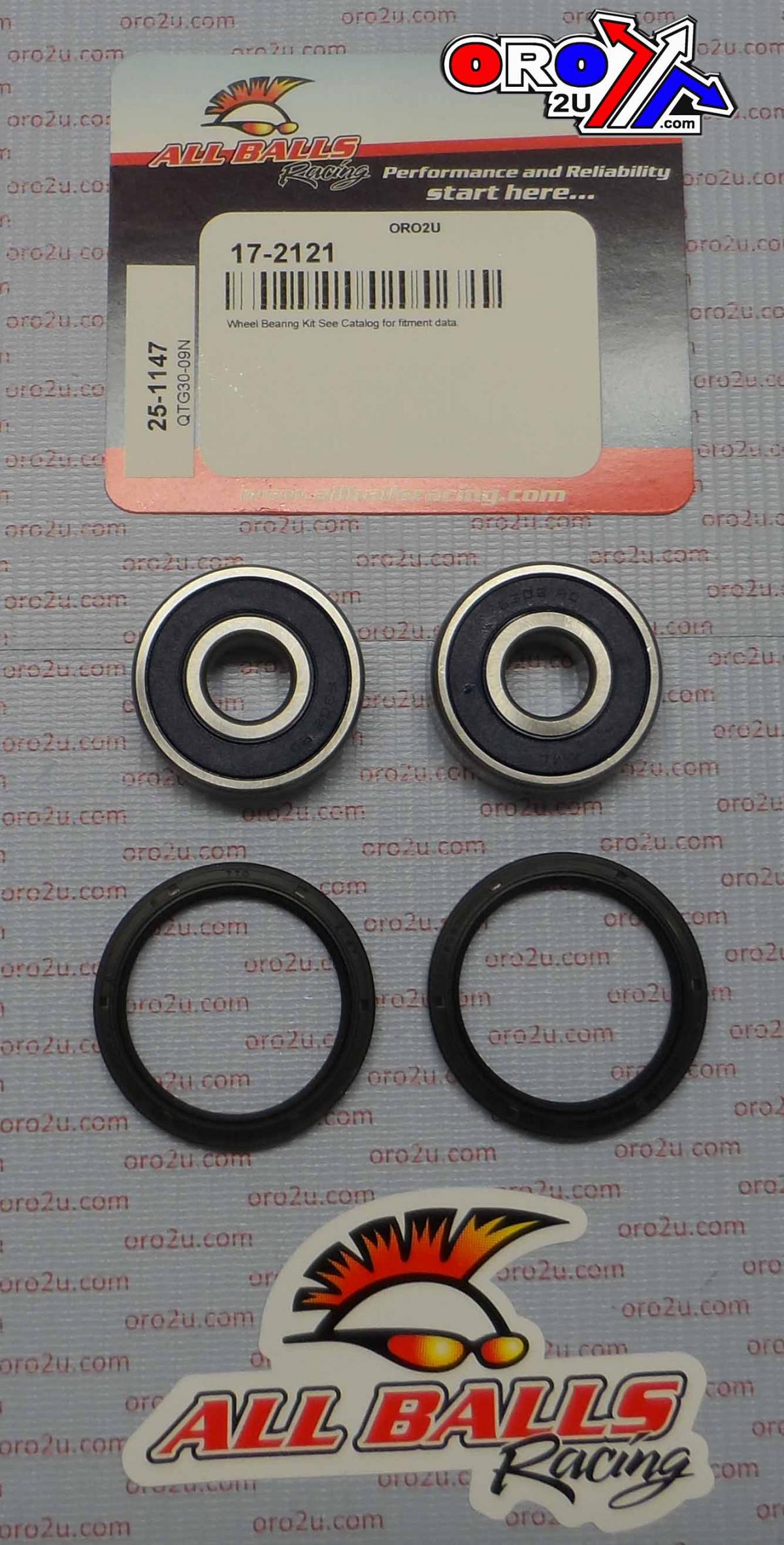 WHEEL BEARING KIT FRONT & REAR 65-10 HON/KAW/SUZ/HUSKY, ALLBALLS 25-1147 DIRT/ROAD thumbnail 2