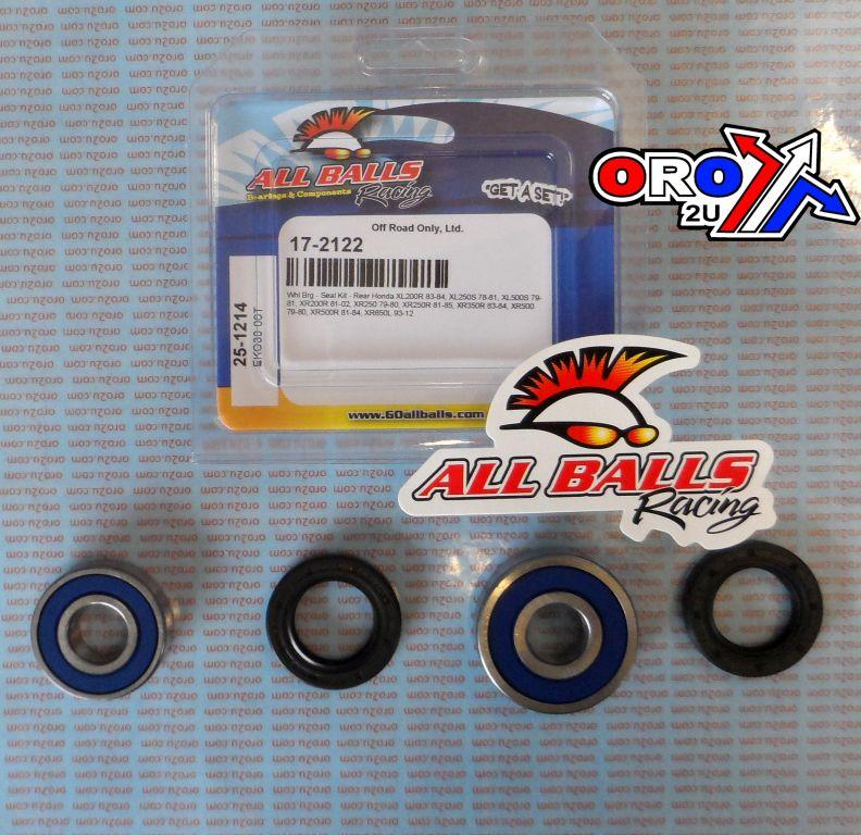 WHEEL BEARING KIT REAR 78-22 HON XL/XR 200-650, ALLBALLS 25-1214 DIRT thumbnail 2