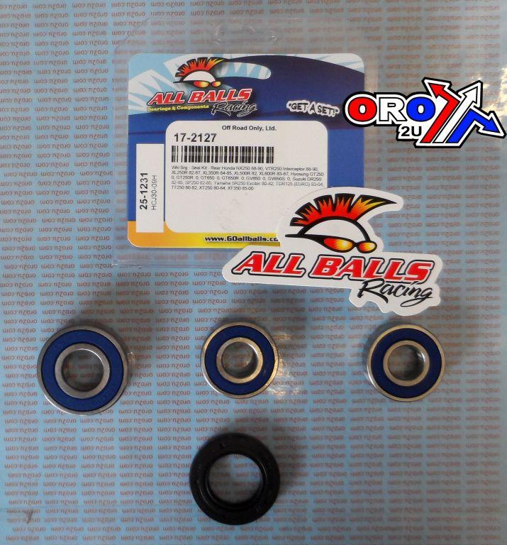 WHEEL BEARING KIT REAR 80-17 HON/SUZ/YAM/HYOSUNG, ALLBALLS 25-1231 ROAD thumbnail 3