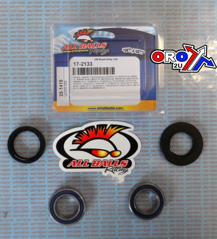 WHEEL BEARING KIT FRONT 01-13 HUSKY CR/SM/TC/TE/TX/WR, ALLBALLS 25-1415 DIRT thumbnail 2