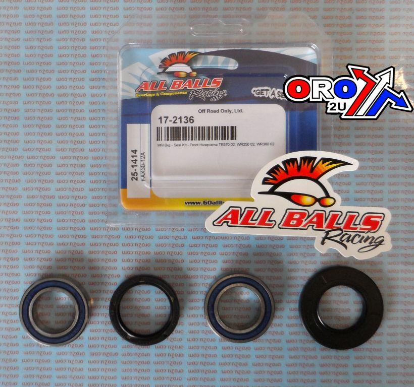 WHEEL BEARING KIT FRONT 2002 HUSKY TE570/WR250/360, ALLBALLS 25-1414 DIRT thumbnail 2