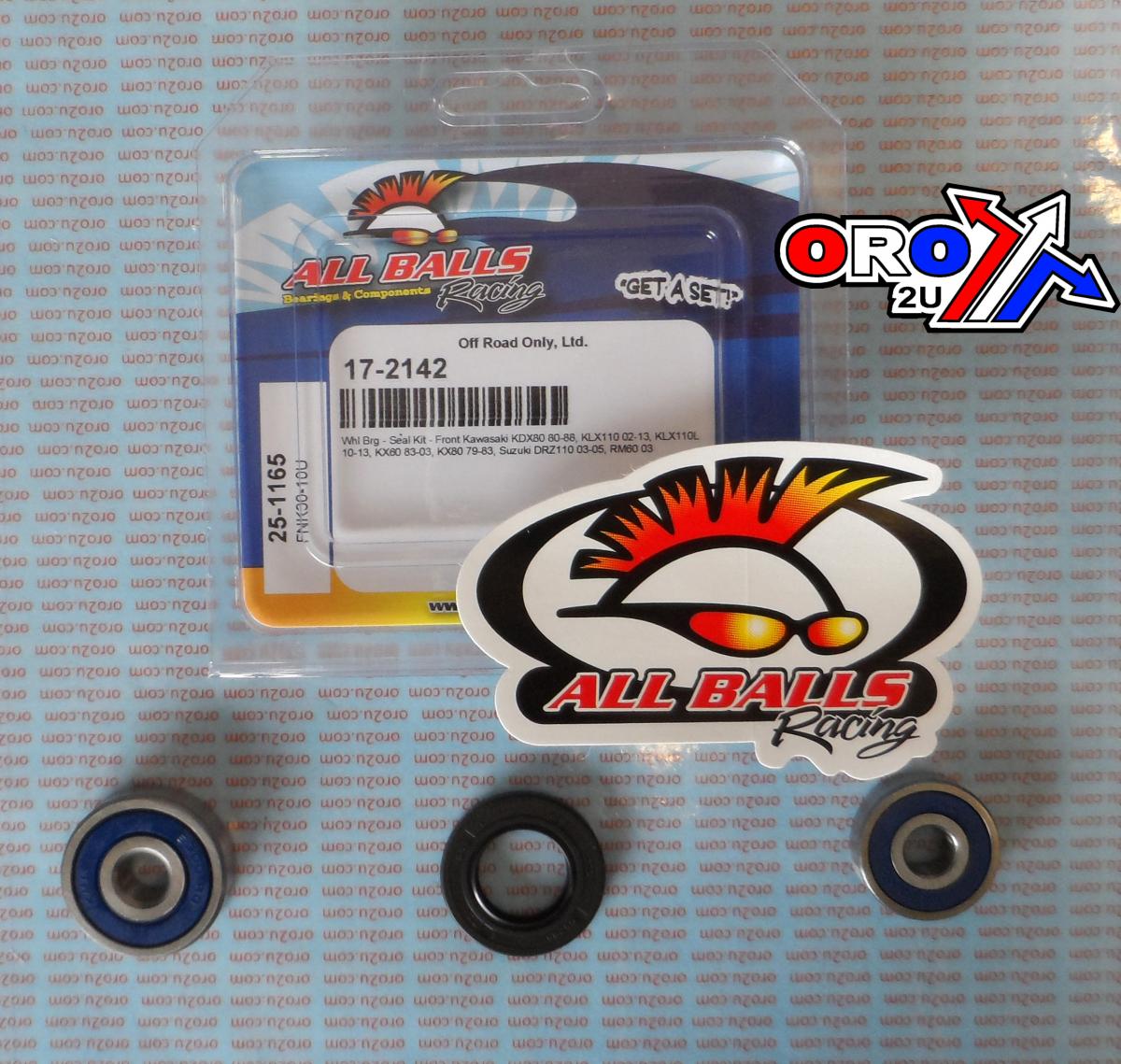 WHEEL BEARING KIT FRONT 79-22 KAW/SUZ 60-110, ALLBALLS 25-1165 DIRT thumbnail 2