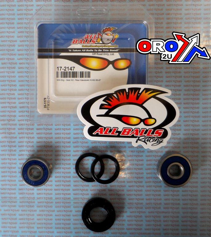 WHEEL BEARING KIT REAR 86-87 KAW KX80, ALLBALLS 25-1179 DIRT thumbnail 2
