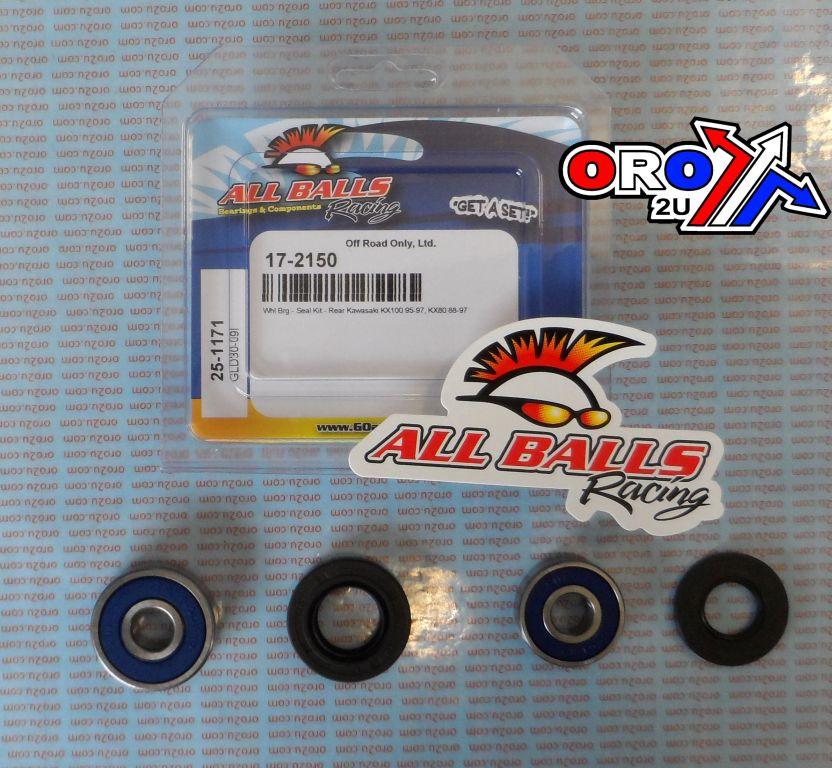 WHEEL BEARING KIT FRONT & REAR 88-12 YAM/KAW YZF/KX, ALLBALLS 25-1171 DIRT thumbnail 2