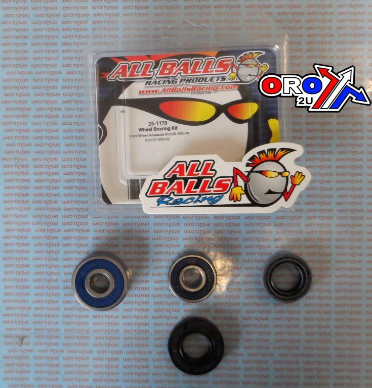 WHEEL BEARING KIT FRONT 75-79 KAW KD 125-175, ALLBALLS 25-1178 DIRT thumbnail 2