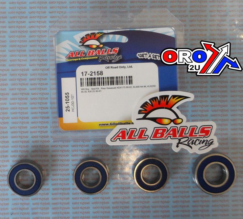 WHEEL BEARING KIT REAR 80-05 KAW KDX/KL/KLR, ALLBALLS 25-1055 ROAD/DIRT thumbnail 2