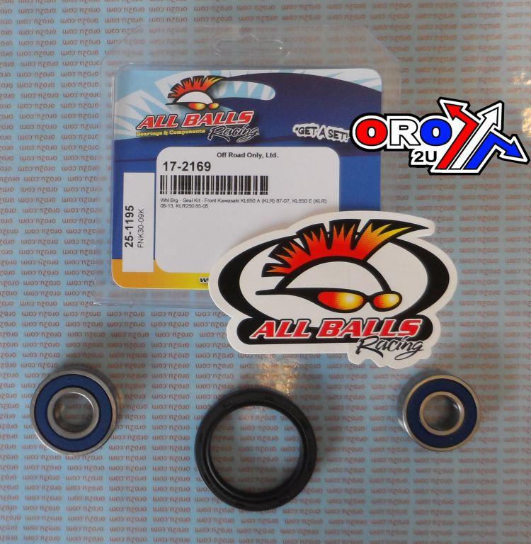 WHEEL BEARING KIT FRONT 85-18 KAW KL650/KLR250, ALLBALLS 25-1195 ROAD thumbnail 2