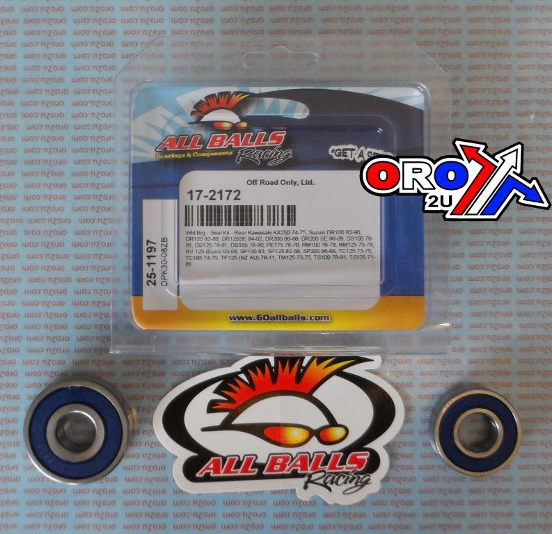 WHEEL BEARING KIT REAR 71-20 KAW/SUZ/YAM 100-250, ALLBALLS 25-1197 DIRT/ROAD thumbnail 2