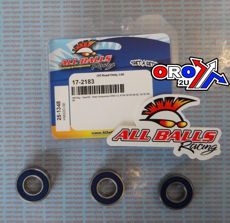 WHEEL BEARING KIT REAR 98-12 KTM SX65/HUSKY CR65, ALLBALLS 25-1348 DIRT thumbnail 2