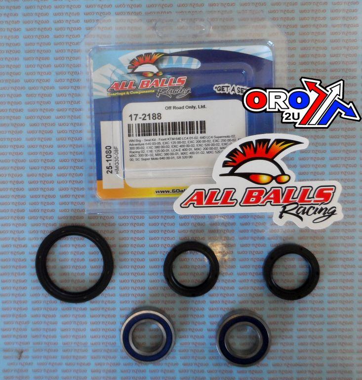 WHEEL BEARING KIT FRONT 00-05 KTM EXC/EXE/LC4/MXC/SC/SX, ALLBALLS 25-1080 DIRT thumbnail 2