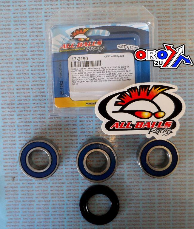 WHEEL BEARING KIT REAR 94-07 HUSA/KTM 400-650, ALLBALLS 25-1283 DIRT/ROAD thumbnail 2