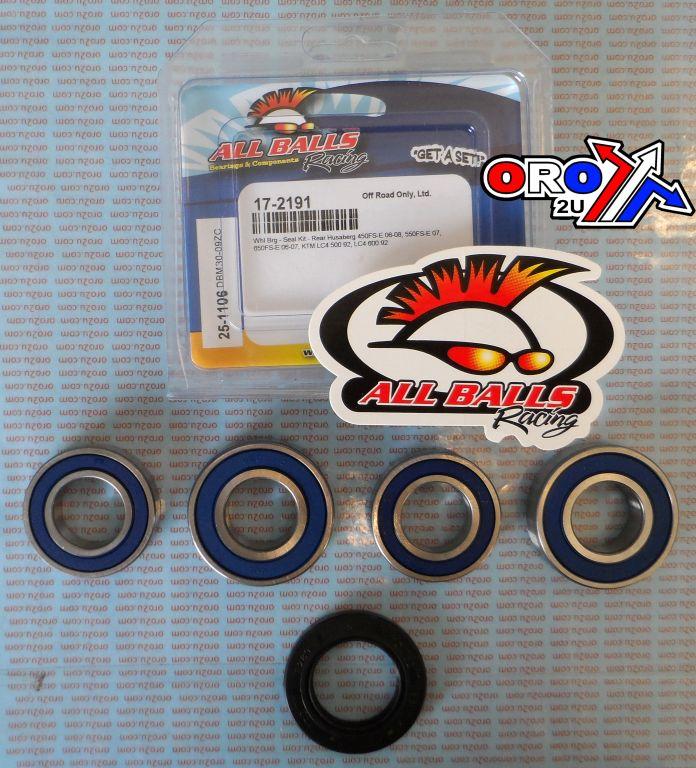 WHEEL BEARING KIT REAR 06-08 HUSA/1992 KTM 450-650, ALLBALLS 25-1106 DIRT thumbnail 2