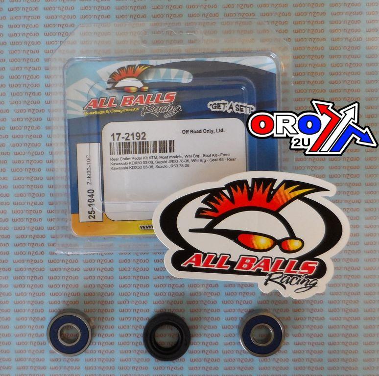 WHEEL BEARING KIT FRONT & REAR 78-06 KAW/SUZ KDX/JR50, ALLBALLS 25-1040 DIRT thumbnail 2