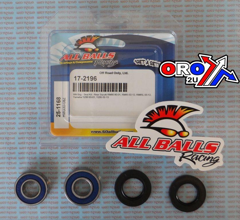 WHEEL BEARING KIT REAR 90-22 SUZ RM/YAM YZ 65-85, ALLBALLS 25-1168 DIRT thumbnail 2